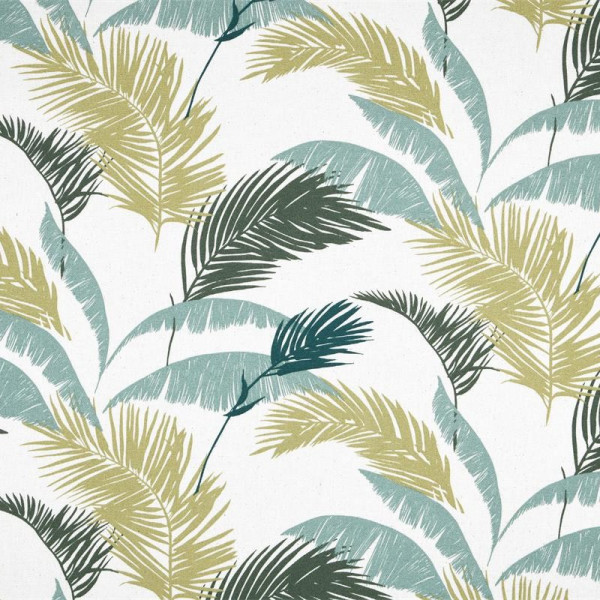 Canvas "Palmen Blätter" oliv/petrol