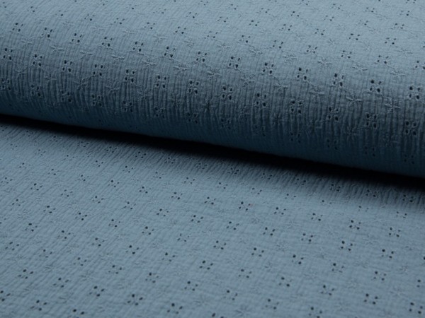 Musselin "Lochstickerei" jeans