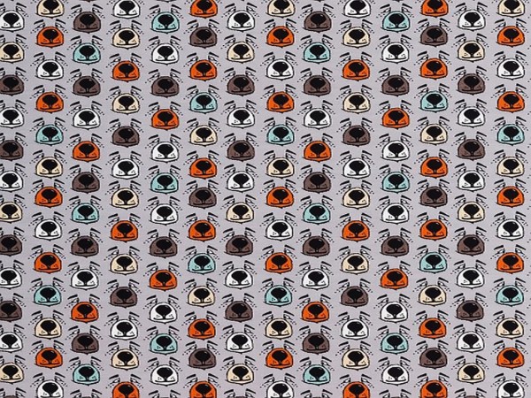 Baumwolljersey "Henning Bear" grau by Lila Lotta