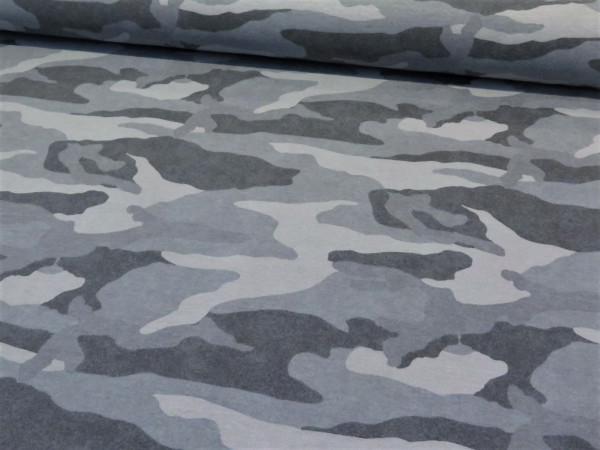 Kuschelsweat "camouflage" grau