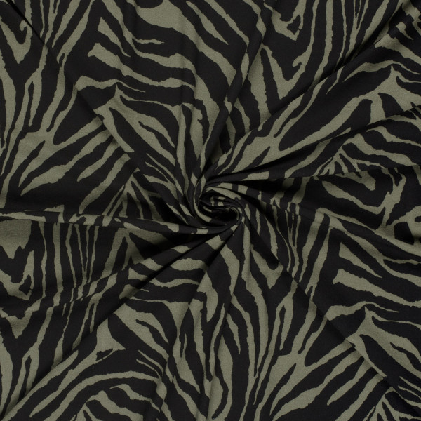 Viskosejersey "Zebra" grün