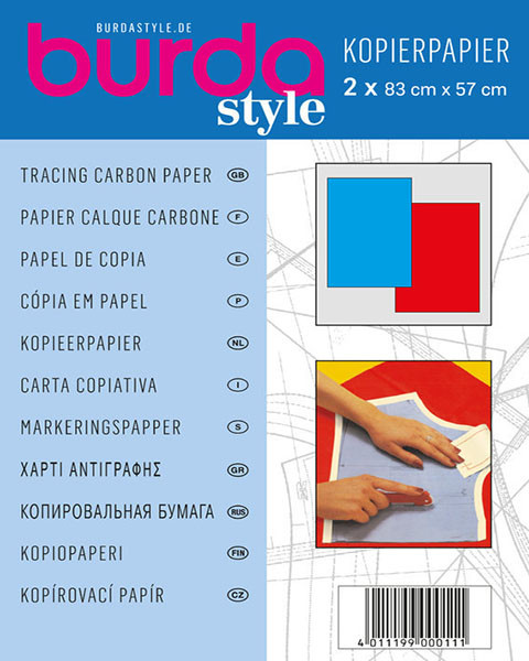 Kopierpapier "rot/blau"