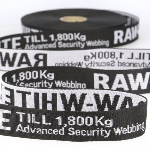 Gurtband 35mm "Industrial" schwarz/weiss