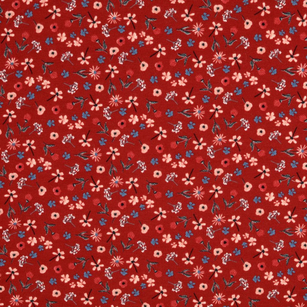 Kuschelsweat "Blümchen" rot
