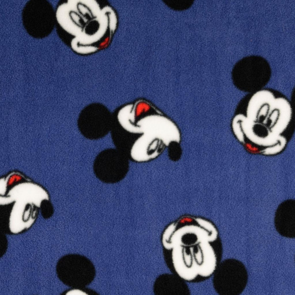 Polar Fleece "Mickey Mouse" blau