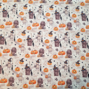 Baumwollstoff Halloween "RIP" Baumwollstoff Halloween "RIP"