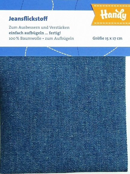 Jeansflicken zum aufbügeln "mittelblau"