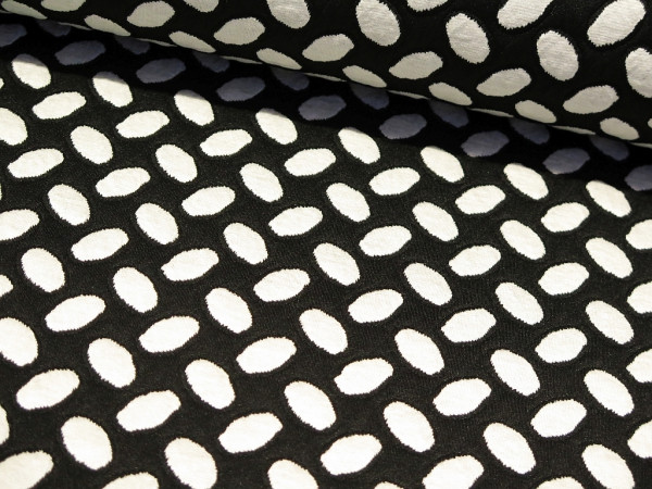 Jacquard Sweat "Dots" black/white