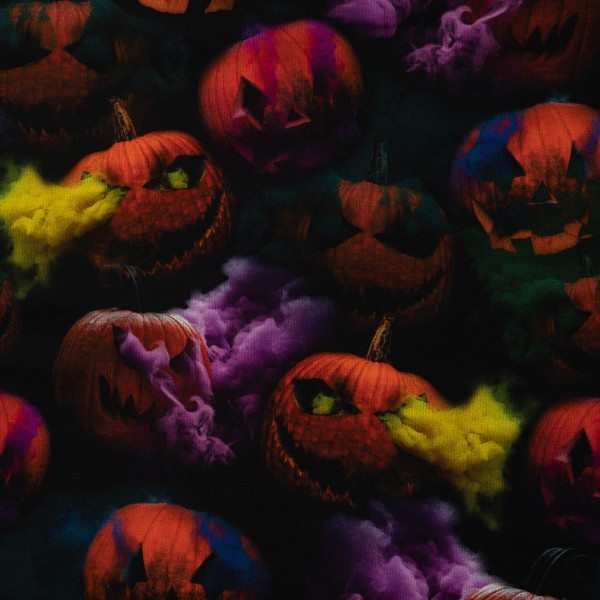 Baumwolljersey "Halloween Pumpkin"