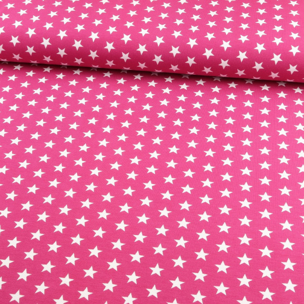 Baumwolljersey "Sterne" pink