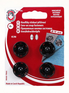 KIN Druckknöpfe "schwarz" 19mm KIN Druckknöpfe "schwarz" 19mm