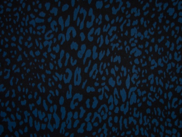 Jacquard Brushed Jersey " Animal" petrol