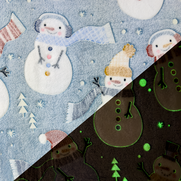 Wellnessfleece GLOW IN THE DARK "Schneemann"
