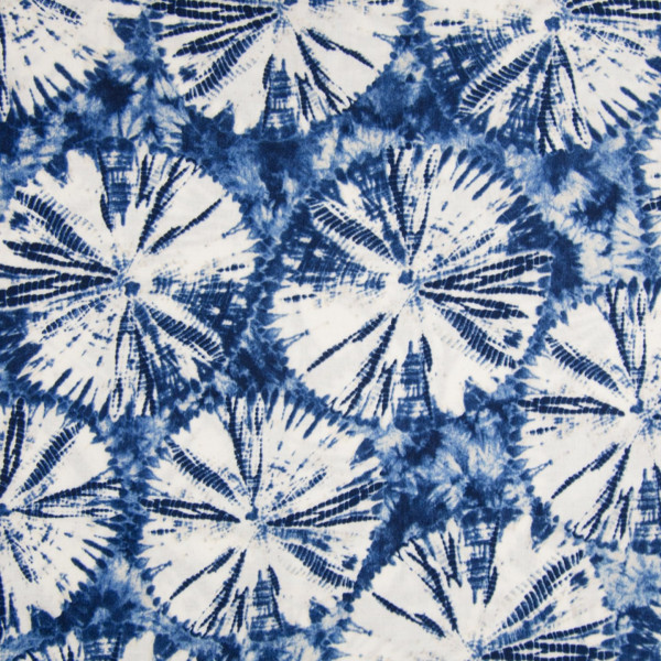 Viskose "Batik" blau