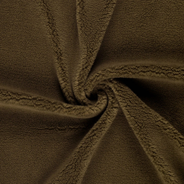 Plüschfleece "grün/braun"