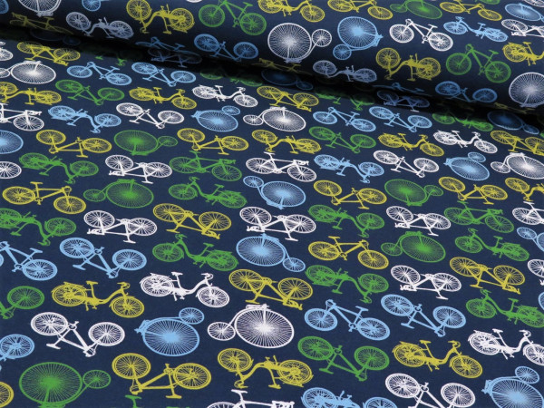 Kuschelsweat "bikes" dunkelblau