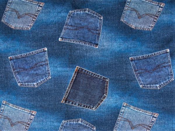 Baumwolljersey "Jeans" denimlook