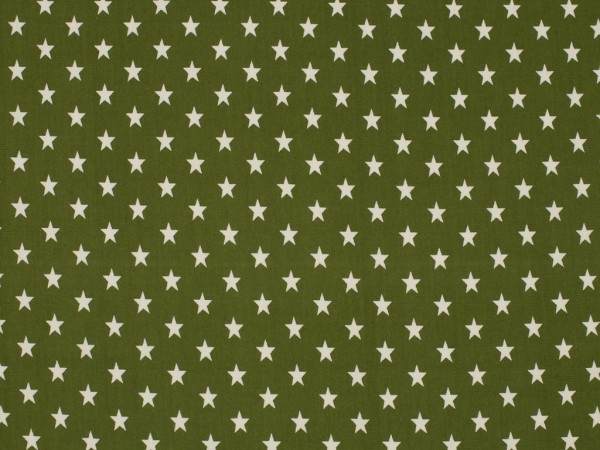 Baumwolljersey "Sterne" khaki