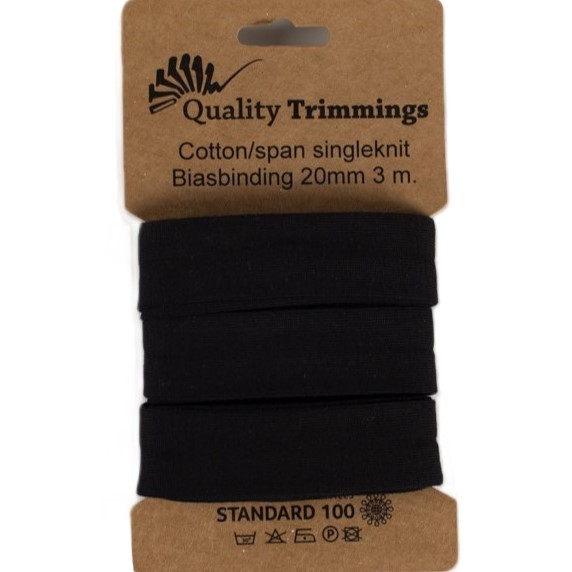 Jersey Schrägband "schwarz"