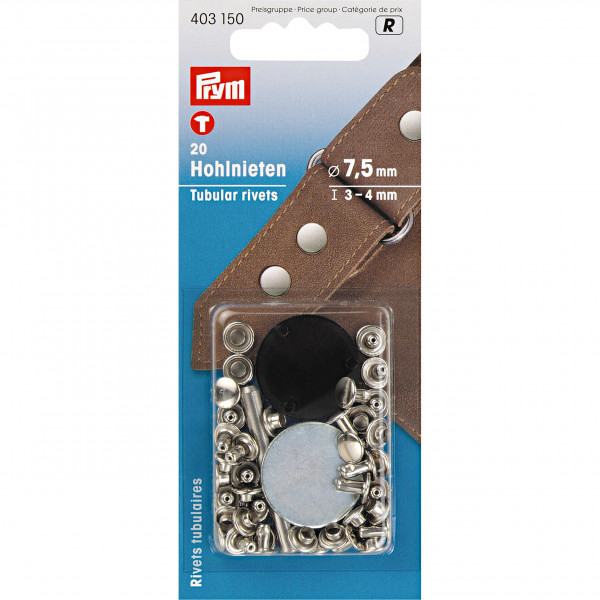Prym Hohlnieten " silber " 3-4mm