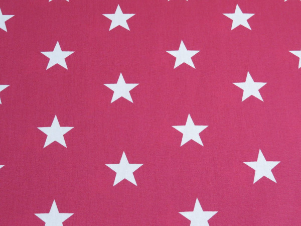 Baumwollstoff "big Stars" pink