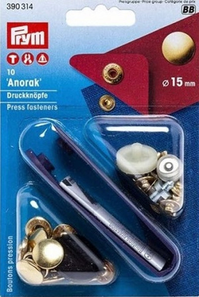 Prym Anorak Druckknöpfe " gold " 15mm