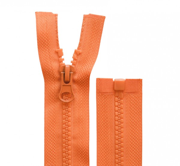 Reissverschluss teilbar - 5mm Dekor - orange