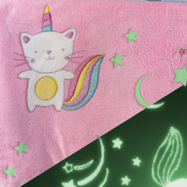 Wellnessfleece GLOW IN THE DARK "Cats"