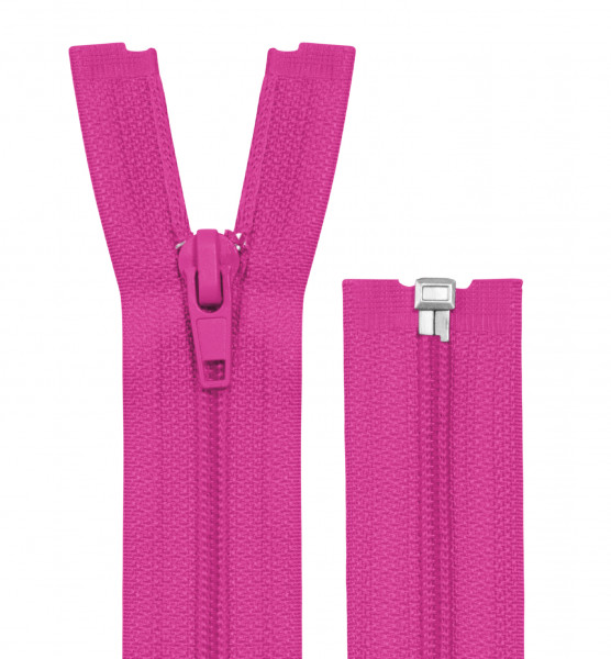 Reissverschluss teilbar - Spirale - pink
