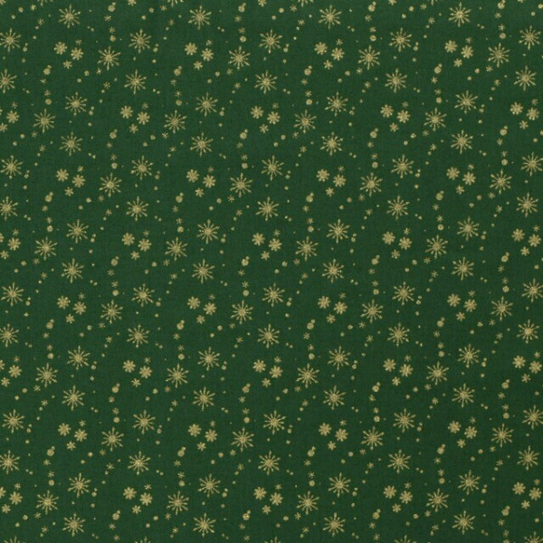 Baumwollstoff Foil Print "little Star" grün