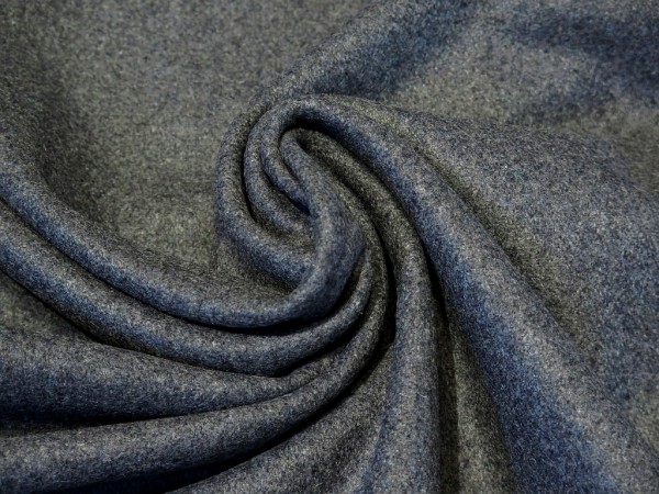 Wollstoff "Mantel Caban" Loden grau