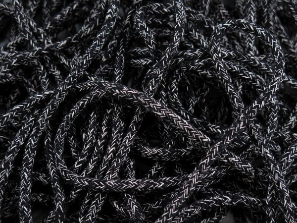 Kordel 5mm "schwarz meliert"