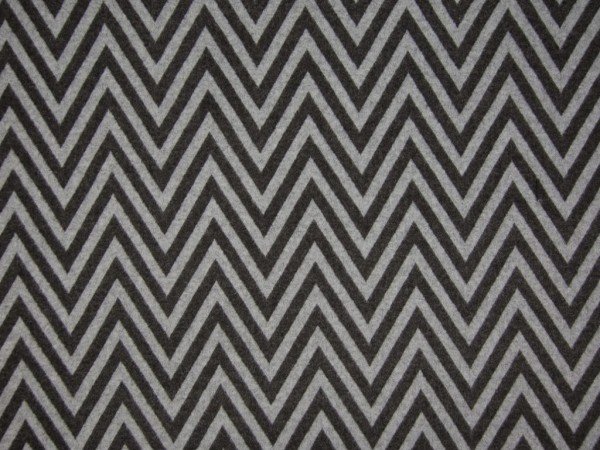 Jacquard Brushed Jersey " Chevron" grau