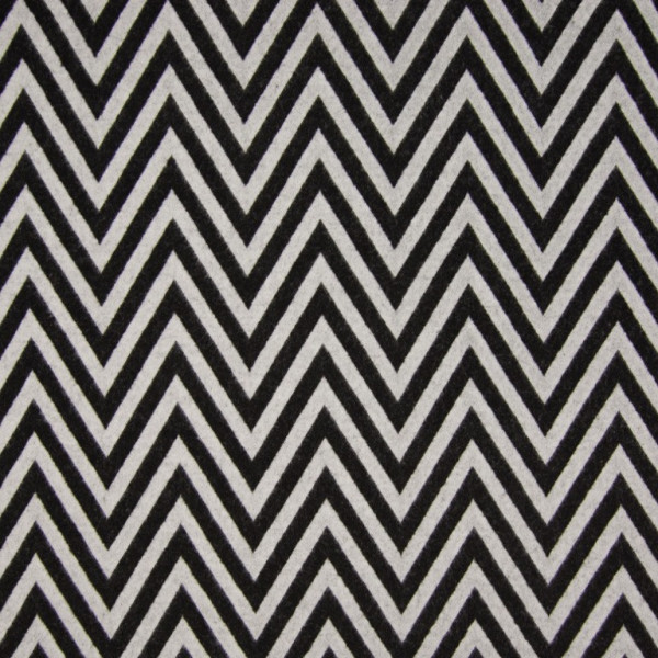 Jacquard Brushed Jersey " Chevron" schwarz