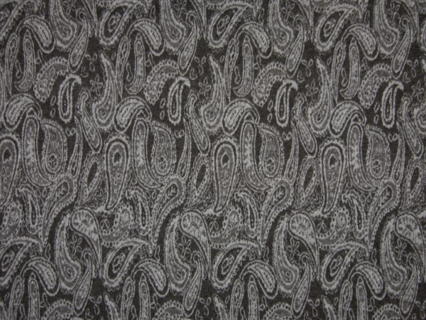 Jacquard Brushed Jersey " Paisley" grau