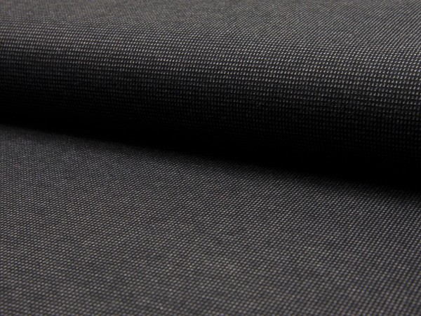Jacquardjersey "Check" grau/schwarz