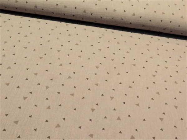Musselin "Dreiecke" beige