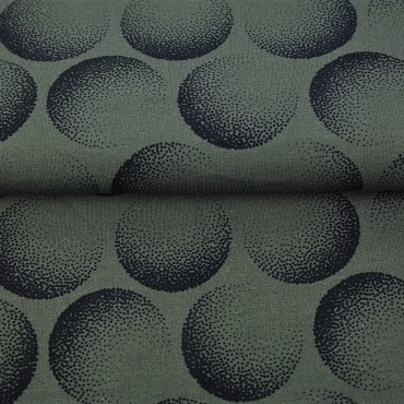Baumwolljersey "Kreise Dots" grün
