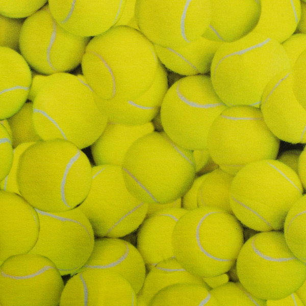 Baumwolljersey "Tennisbälle"