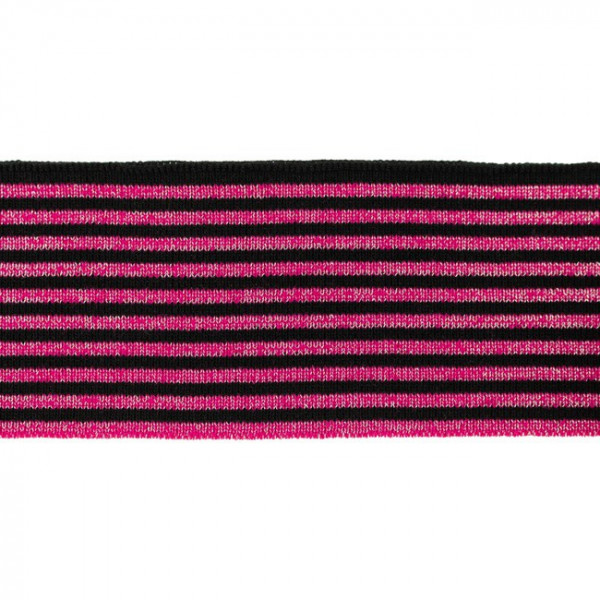 Cuff Stripes "Lurex" pink/schwarz