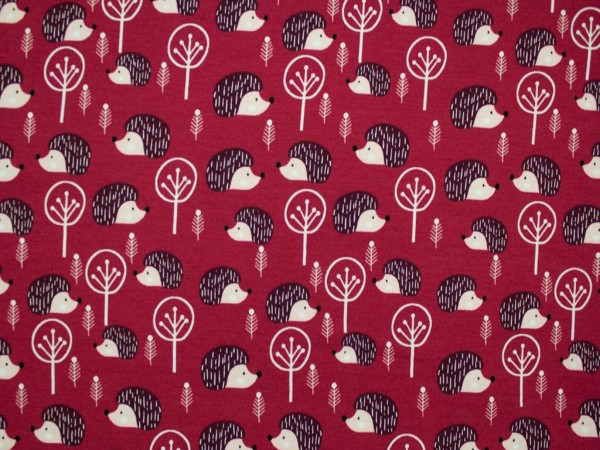 Kuschelsweat "Igel" bordo