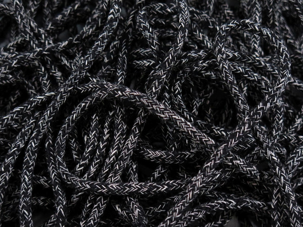 Kordel 5mm "schwarz meliert"