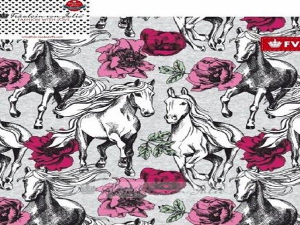 FVJ Sommersweat "Horse & Roses"