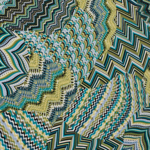Viskosejersey "zigzag" emerald