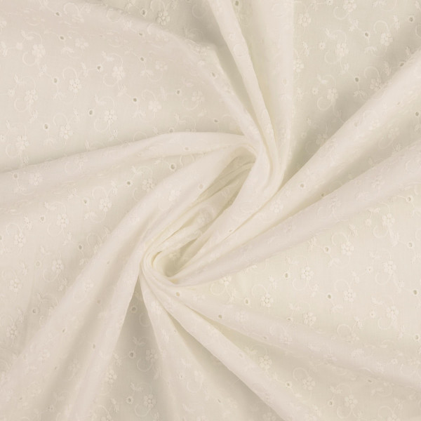 Baumwollstoff Lochstickerei "Mini Flower"