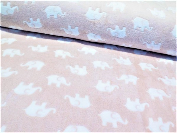 Wellnessfleece "Elefanten" hellrosa