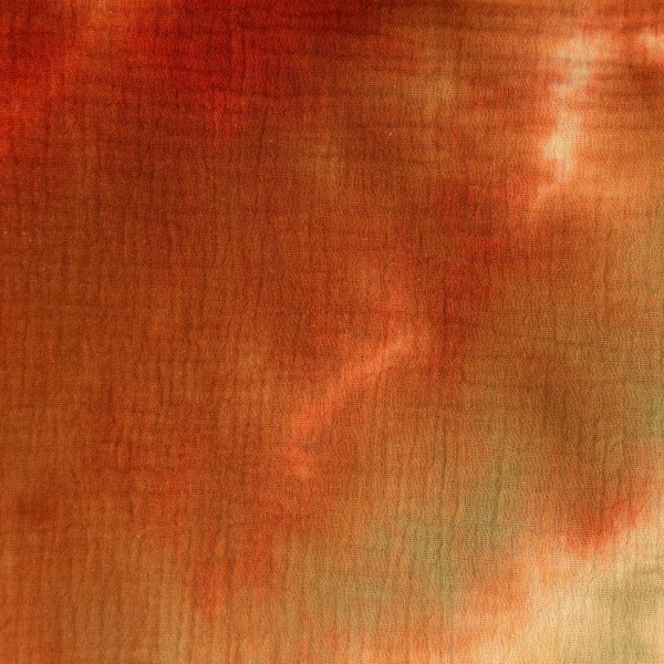 Musselin "Batik" ziegelrot