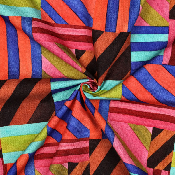 Canvas "Abstract Stripes" bunt