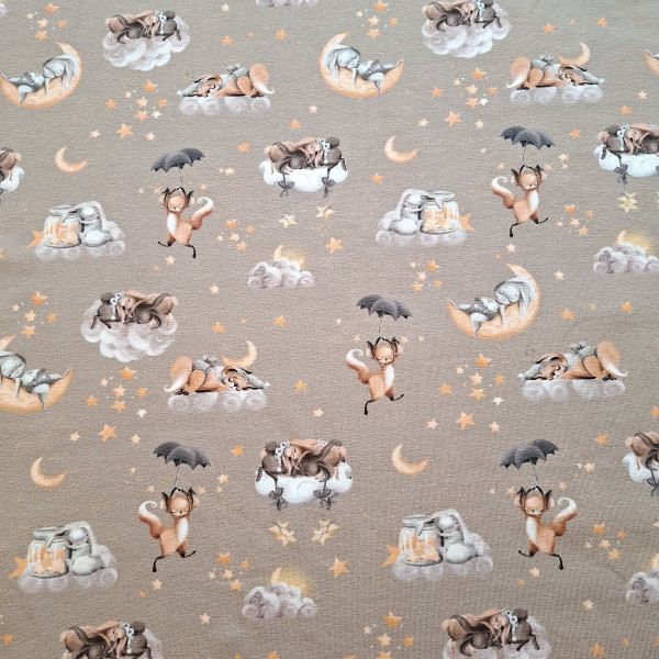 Baumwolljersey "little Dream" taupe