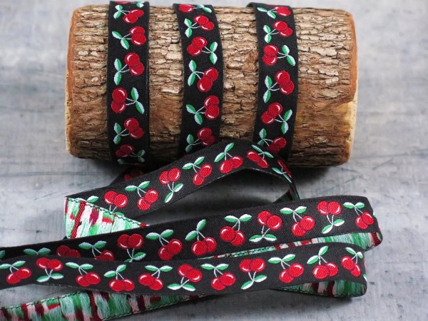 Webband " Jolly Cherry " schwarz